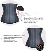 Steel bone latex waist trainer belly slimming