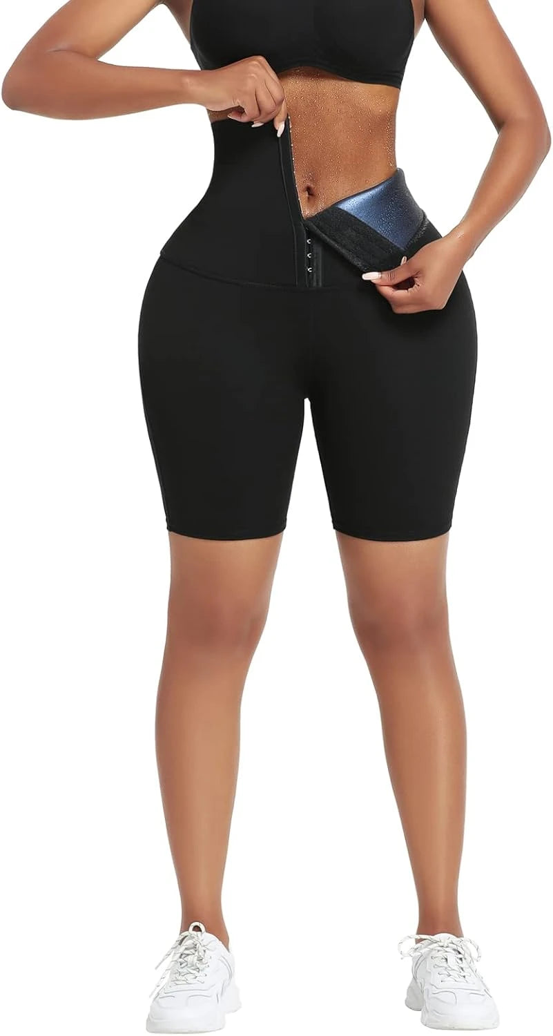 High-Waisted Neoprene Waist Training Shorts for Women